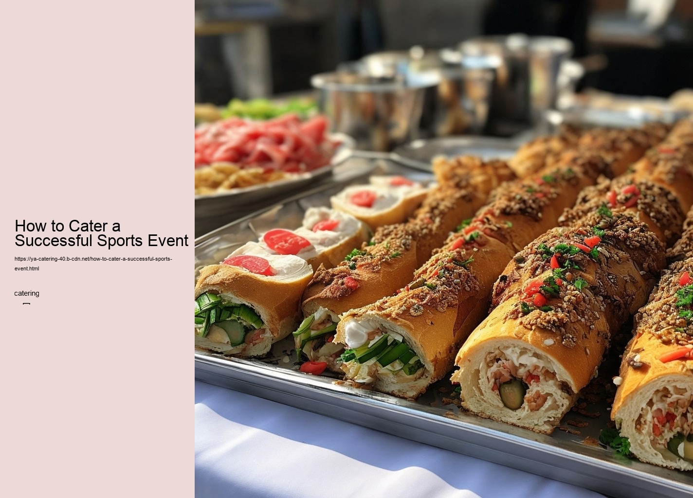 How to Cater a Successful Sports Event