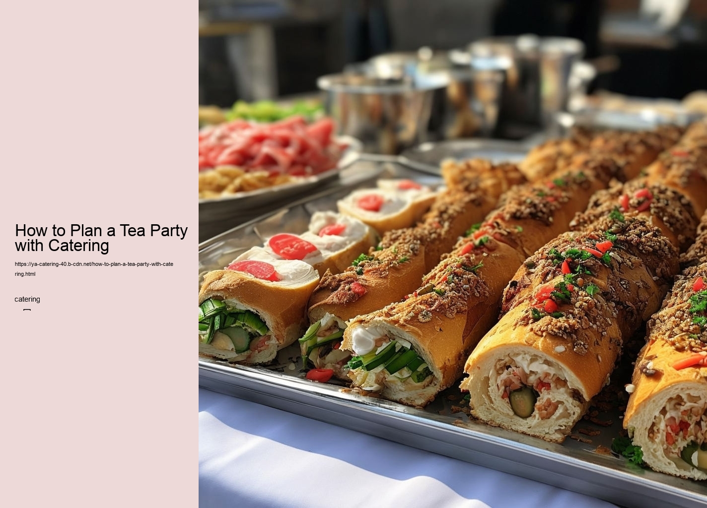 How to Plan a Tea Party with Catering